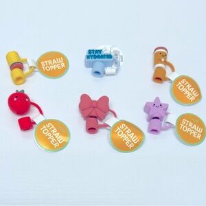 New Target Bullseye Playground Set of 6 Straw Toppers, Summer 2025 Collection